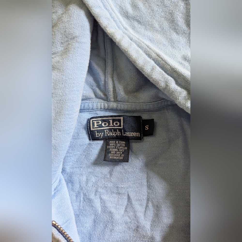 Light Blue Polo Zip-up Jacket - Picture 4 of 5